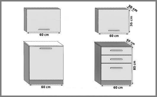 Kuchyňská linka Belini 120 cm bílý lesk / černý lesk
 s pracovní deskou Vulcano Výrobce INF VULCANO/3/WT/WB/0/D