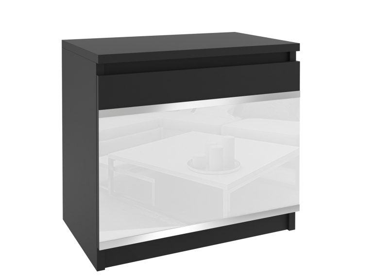 Noční stolek Belini černý / bílý Výrobce BH SN1/1/B/B/4W/0
