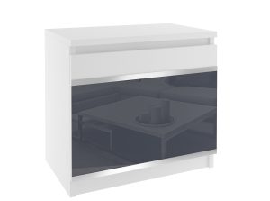 Noční stolek Belini bílý / šedý Výrobce BH SN1/1/W/W/4S/0
