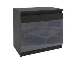 Noční stolek Belini černý / šedý Výrobce BM SN1/0/B/B/S/0