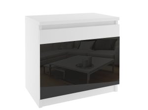 Noční stolek Belini bílý / černý Výrobce BM SN1/0/W/W/B/0