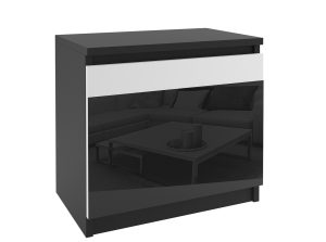 Noční stolek Belini černý Výrobce SI SN1/0/B/W/B/0