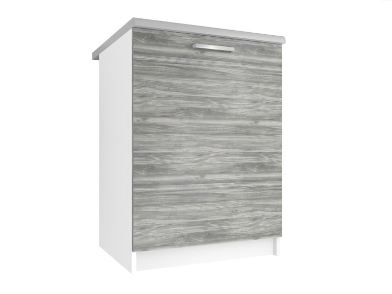 Kuchyňská skříňka Belini spodní 60 cm šedý antracit Glamour Wood s pracovní deskou Výrobce TOR SD60/0/WT/GW/0/E