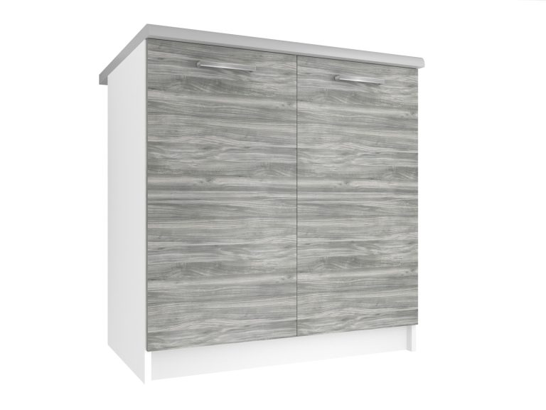 Kuchyňská skříňka Belini spodní 80 cm šedý antracit Glamour Wood s pracovní deskou Výrobce TOR SD80/0/WT/GW/0/E
