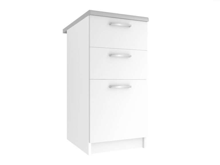Kuchyňská skříňka Belini spodní se zásuvkami 40 cm bílý mat s pracovní deskou Výrobce TOR SDSZ40/0/WT/WT/0/E
