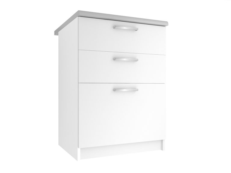 Kuchyňská skříňka Belini spodní se zásuvkami 60 cm bílý mat s pracovní deskou Výrobce TOR SDSZ60/0/WT/WT/0/E

