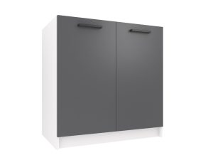 Kuchyňská skříňka Belini dřezová 80 cm šedý mat bez pracovní desky Výrobce TOR SDZ80/0/WT/SR/0/B1
