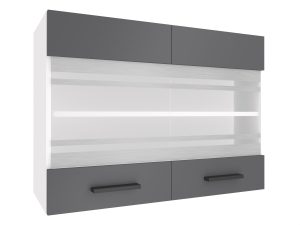 Kuchyňská skříňka Belini horní 80 cm šedý mat Výrobce TOR SGW80/2/WT/SR/0/B1