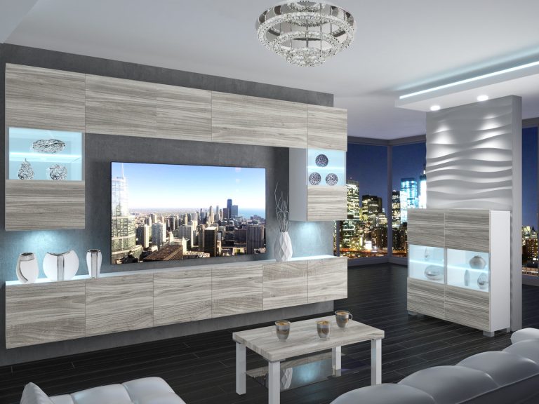 Komoda Belini šedý antracit Glamour Wood Imperium Belini 8 Výrobce IMP KOM1/3/W/GW1/0/0