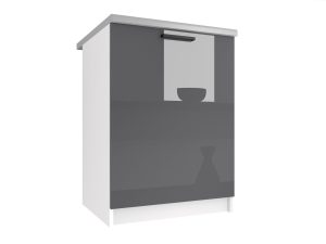 Kuchyňská skříňka Belini spodní 60 cm šedý lesk s pracovní deskou Výrobce INF SD60/0/WT/S/0/B1/
