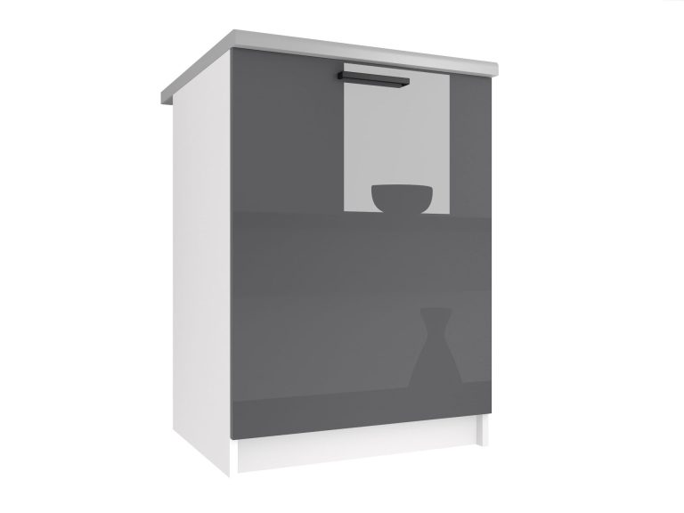 Kuchyňská skříňka Belini spodní 60 cm šedý lesk s pracovní deskou Výrobce INF SD60/0/WT/S/0/B1/
