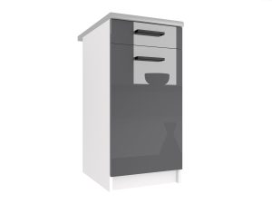 Kuchyňská skříňka Belini spodní se zásuvkami 40 cm šedý lesk s pracovní deskou Výrobce INF SDSZ1-40/0/WT/S/0/B1
