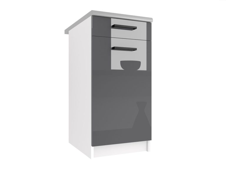 Kuchyňská skříňka Belini spodní se zásuvkami 40 cm šedý lesk s pracovní deskou Výrobce INF SDSZ1-40/0/WT/S/0/B1
