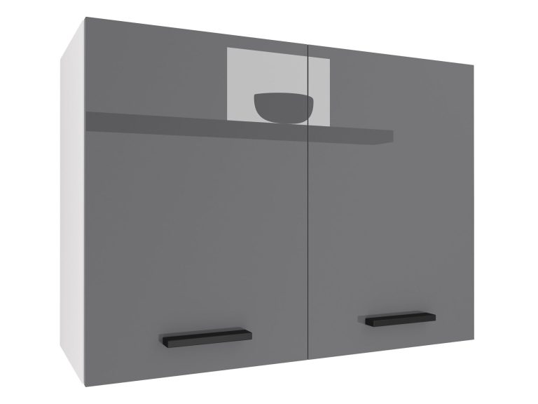 Kuchyňská skříňka Belini horní 80 cm šedý lesk Výrobce INF SG80/2/WT/S/0/B1
