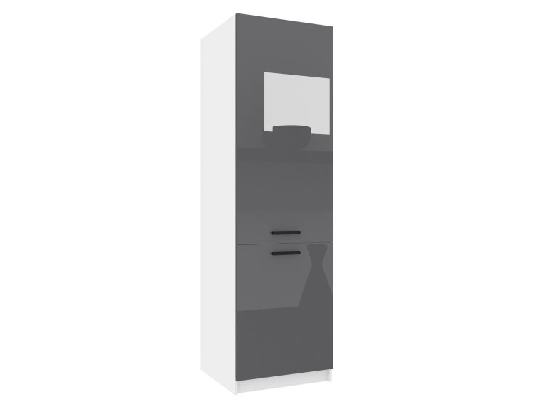 Vysoká kuchyňská skříňka Belini na vestavnou lednici 60 cm šedý lesk Výrobce INF SSL60/1/WT/S/0/B1
