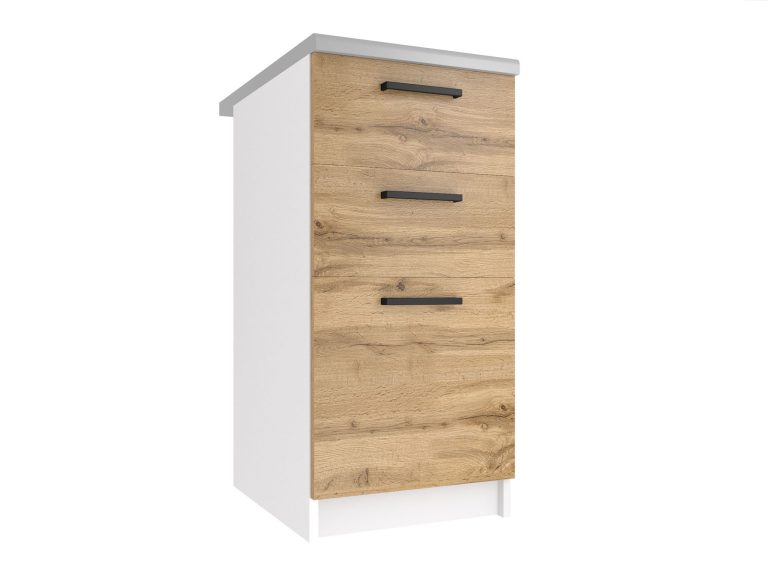 Kuchyňská skříňka Belini spodní se zásuvkami 40 cm dub wotan s pracovní deskou Výrobce TOR SDSZ40/0/WT/DW/0/B1

