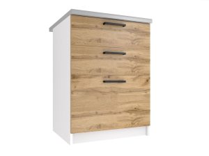 Kuchyňská skříňka Belini spodní se zásuvkami 60 cm dub wotan s pracovní deskou Výrobce TOR SDSZ60/0/WT/DW/0/B1
