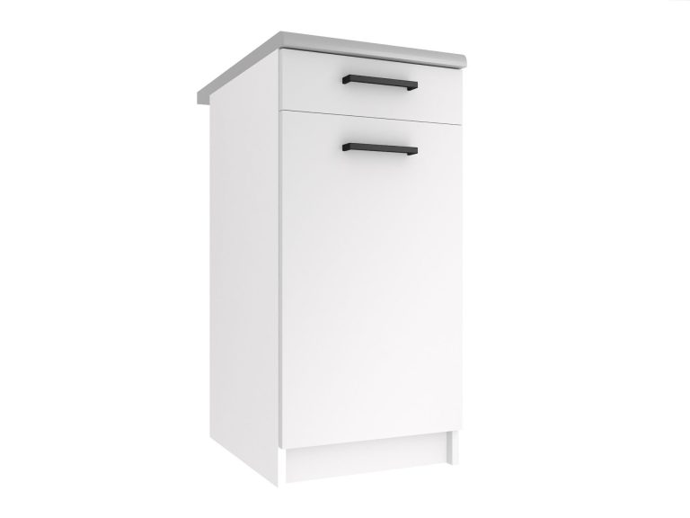 Kuchyňská skříňka Belini spodní se zásuvkami 40 cm bílý mat s pracovní deskou Výrobce TOR SDSZ1-40/1/WT/WT/0/B1
