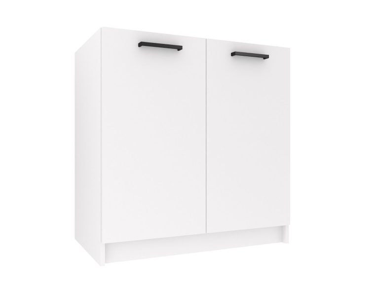 Kuchyňská skříňka Belini dřezová 80 cm bílý mat bez pracovní desky Výrobce TOR SDZ80/0/WT/WT/0/B1
