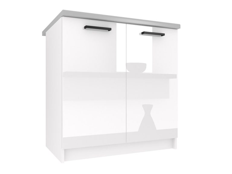 Kuchyňská skříňka Belini spodní 80 cm bílý lesk s pracovní deskou Výrobce INF SD80/0/WT/W/0/B1