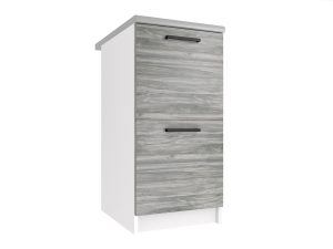 Kuchyňská skříňka Belini spodní 40 cm šedý antracit Glamour Wood bez pracovní desky Výrobce TOR SD2-40/0/WT/GW1/BB/B1