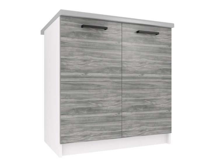 Kuchyňská skříňka Belini spodní 80 cm šedý antracit Glamour Wood s pracovní deskou Výrobce TOR SD80/0/WT/GW/0/B1
