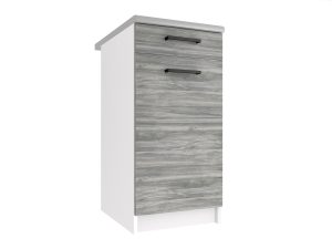 Kuchyňská skříňka Belini spodní se zásuvkami 40 cm šedý antracit Glamour Wood s pracovní deskou Výrobce TOR SDSZ1-40/1/WT/GW/0/B1
