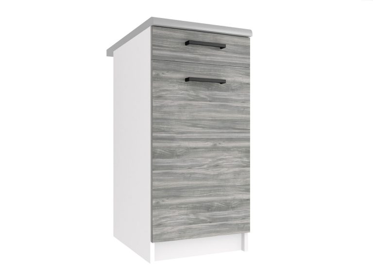 Kuchyňská skříňka Belini spodní se zásuvkami 40 cm šedý antracit Glamour Wood s pracovní deskou Výrobce TOR SDSZ1-40/1/WT/GW/0/B1
