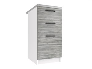 Kuchyňská skříňka Belini spodní se zásuvkami 40 cm šedý antracit Glamour Wood bez pracovní desky Výrobce TOR SDSZ40/0/WT/GW1/BB/B1