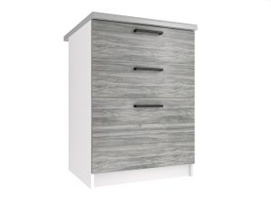 Kuchyňská skříňka Belini spodní se zásuvkami 60 cm šedý antracit Glamour Wood bez pracovní desky Výrobce TOR SDSZ60/0/WT/GW1/BB/B1