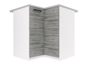 Kuchyňská skříňka Belini spodní rohová 90 cm šedý antracit Glamour Wood s pracovní deskou Výrobce TOR SNP90/2/WT/GW1/0/B1