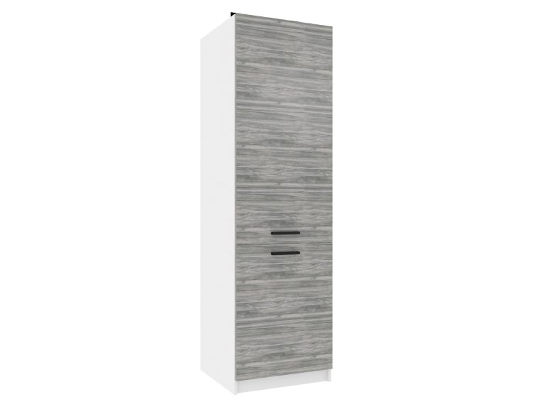Vysoká kuchyňská skříňka Belini na vestavnou lednici 60 cm šedý antracit Glamour Wood Výrobce TOR SSL60/0/WT/GW/0/B1
