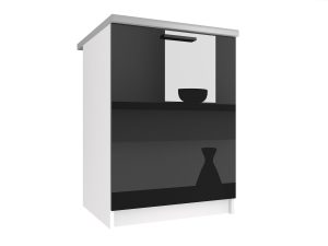 Kuchyňská skříňka Belini spodní 60 cm černý lesk s pracovní deskou Výrobce INF SD60/0/WT/B/0/B1/
