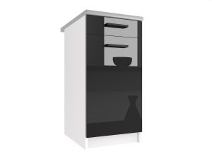 Kuchyňská skříňka Belini spodní se zásuvkami 40 cm černý lesk s pracovní deskou Výrobce INF SDSZ1-40/1/WT/B/0/B1