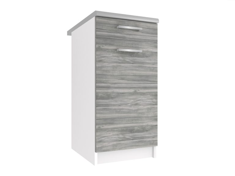 Kuchyňská skříňka Belini spodní se zásuvkami 40 cm šedý antracit Glamour Wood bez pracovní desky Výrobce TOR SDSZ1-40/0/WT/GW1/BB/E