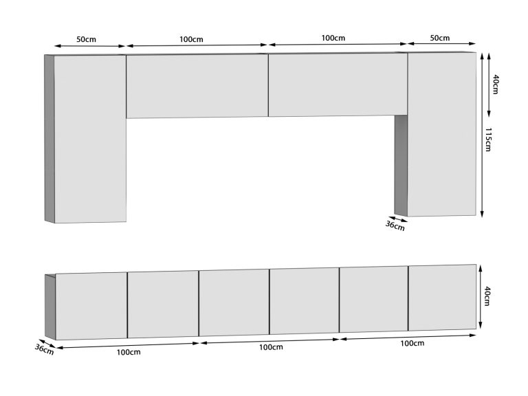 Obývací stěna 300 cm TV  dubová dub sonoma Výrobce IMP PRIMO 2/5/W/DS/0/0