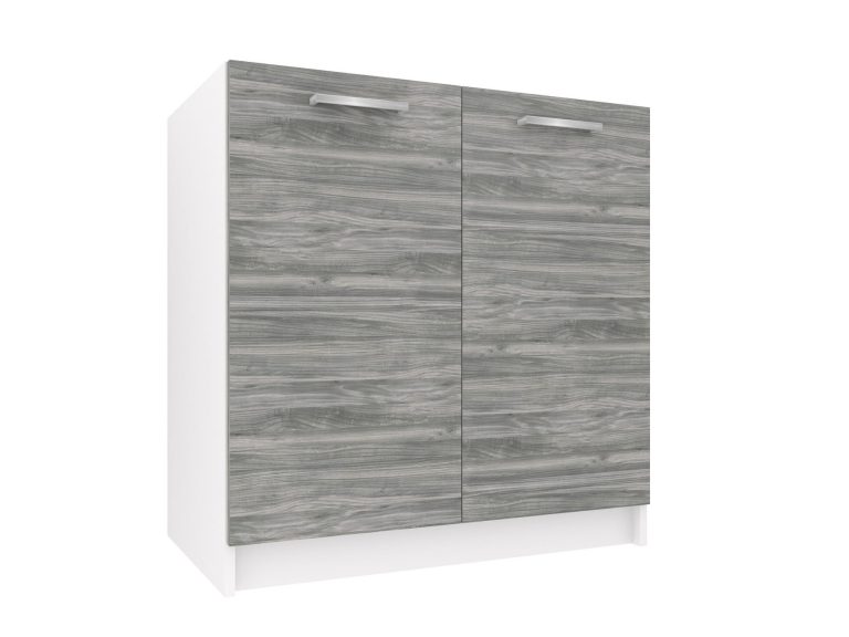 Kuchyňská skříňka Belini dřezová 80 cm šedý antracit Glamour Wood bez pracovní desky Výrobce TOR SDZ80/0/WT/GW/0/E
