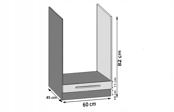 Kuchyňská skříňka Belini spodní pro vestavnou troubu 60 cm černý lesk
bez pracovní desky Výrobce INF SDP60/0/WT/B/0/B1
