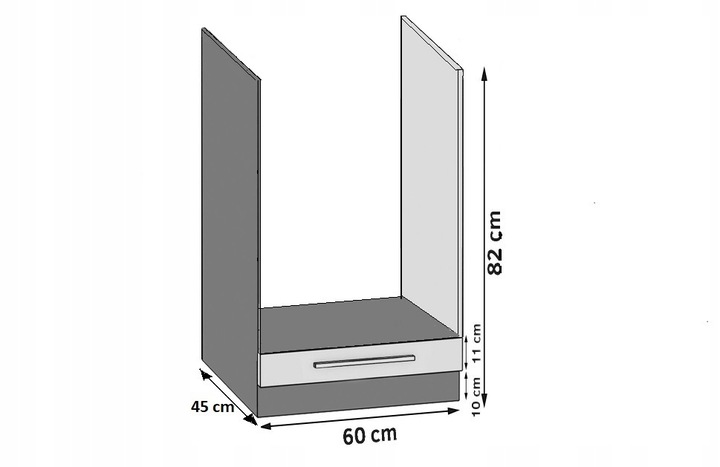 Kuchyňská skříňka Belini spodní pro vestavnou troubu 60 cm bílý lesk bez pracovní desky Výrobce INF SDP60/0/WT/W/0/D
