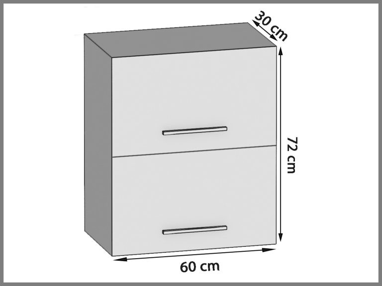 Kuchyňská skříňka Belini horní 60 cm černý lesk / šedý lesk Výrobce INF SGP2-60/1/WT/S/0/B1