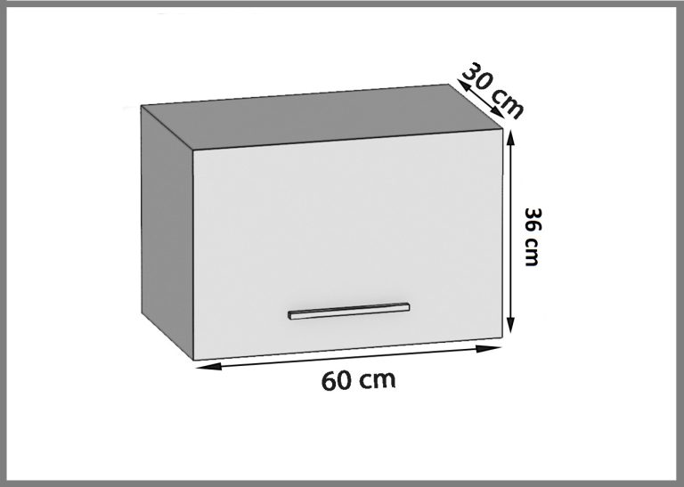Kuchyňská skříňka Belini nad digestoř 60 cm bílý lesk Výrobce INF SGP60/2/WT/W/0/D