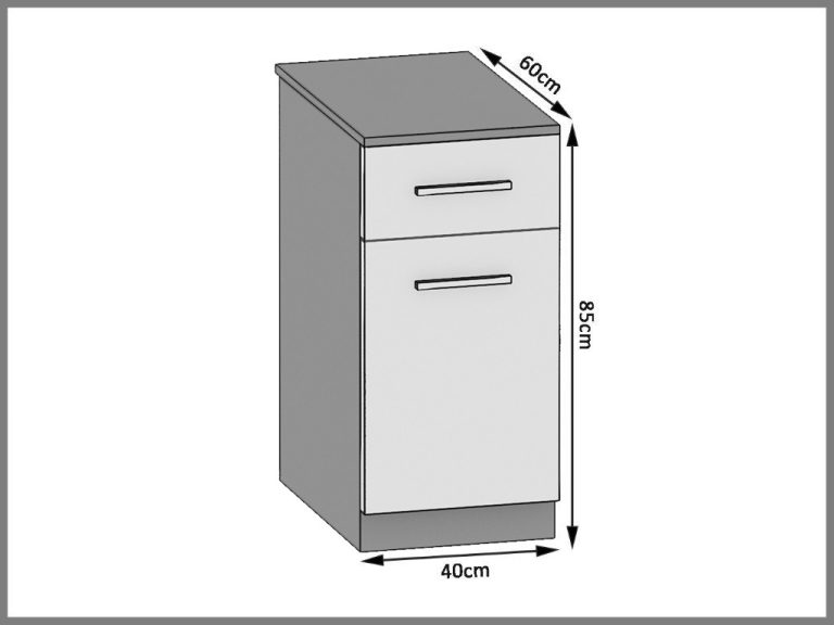 Kuchyňská skříňka Belini spodní se zásuvkami 40 cm bílý mat s pracovní deskou Výrobce TOR SDSZ1-40/1/WT/WT/0/B1
