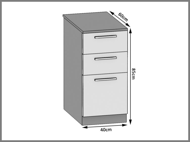 Kuchyňská skříňka Belini spodní se zásuvkami 40 cm dub sonoma s pracovní deskou Výrobce TOR SDSZ40/1/WT/DS/0/B1