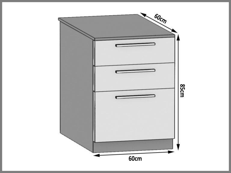 Kuchyňská skříňka Belini spodní se zásuvkami 60 cm bílý mat s pracovní deskou Výrobce TOR SDSZ60/0/WT/WT/0/B1
