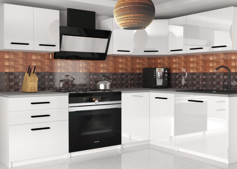 Kuchyňská linka Belini 300 cm bílý lesk s pracovní deskou Armin2 Výrobce INF ARMIN2/3/WT/W/0/B1
