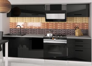 Kuchyňská linka Belini 180 cm černý lesk bez pracovní desky Laurentino2 Výrobce
