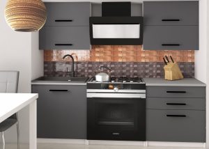 Kuchyňská linka Belini 120 cm šedý mat s pracovní deskou Eleganta2 Výrobce