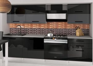 Kuchyňská linka Belini 180 cm černý lesk / šedý
lesk s pracovní deskou Primera2 Výrobce
