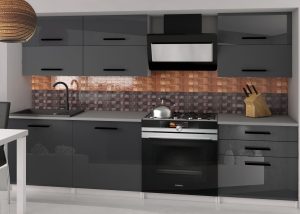 Kuchyňská linka Belini 180 cm šedý lesk / šedý mat s pracovní deskou Primera2 Výrobce