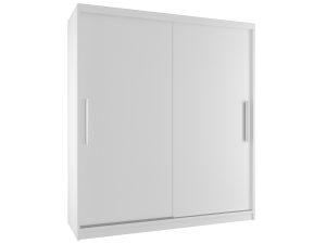 Šatní skříň 133 cm Belini bílý mat s posuvnými dveřmi Výrobce SI SZP2/2/W/W/0/AL